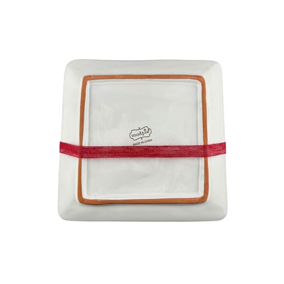 Mud Pie Santa in a Sleigh Cheese Plate with Spreader NWOT - Picture 3 of 3